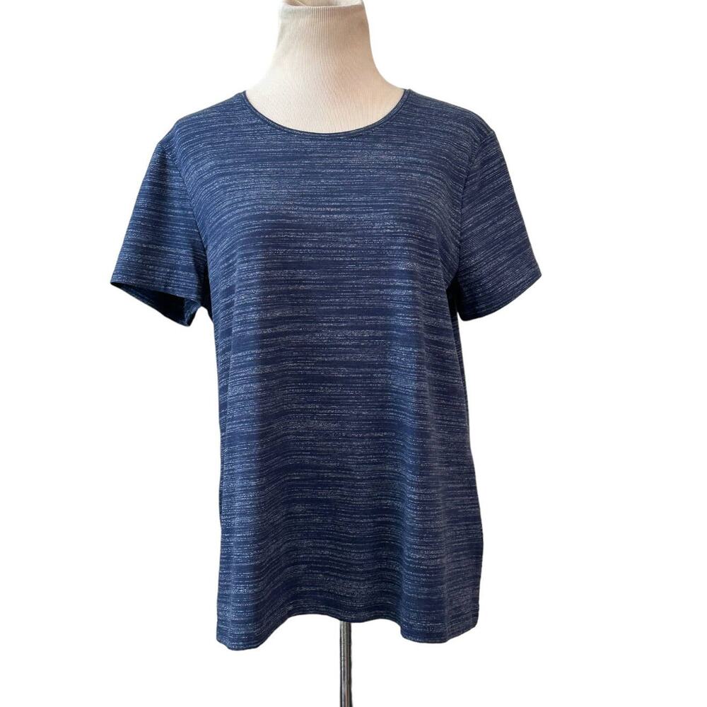 Croft & Barrow blue crew neck short sleeves t shirt size PL